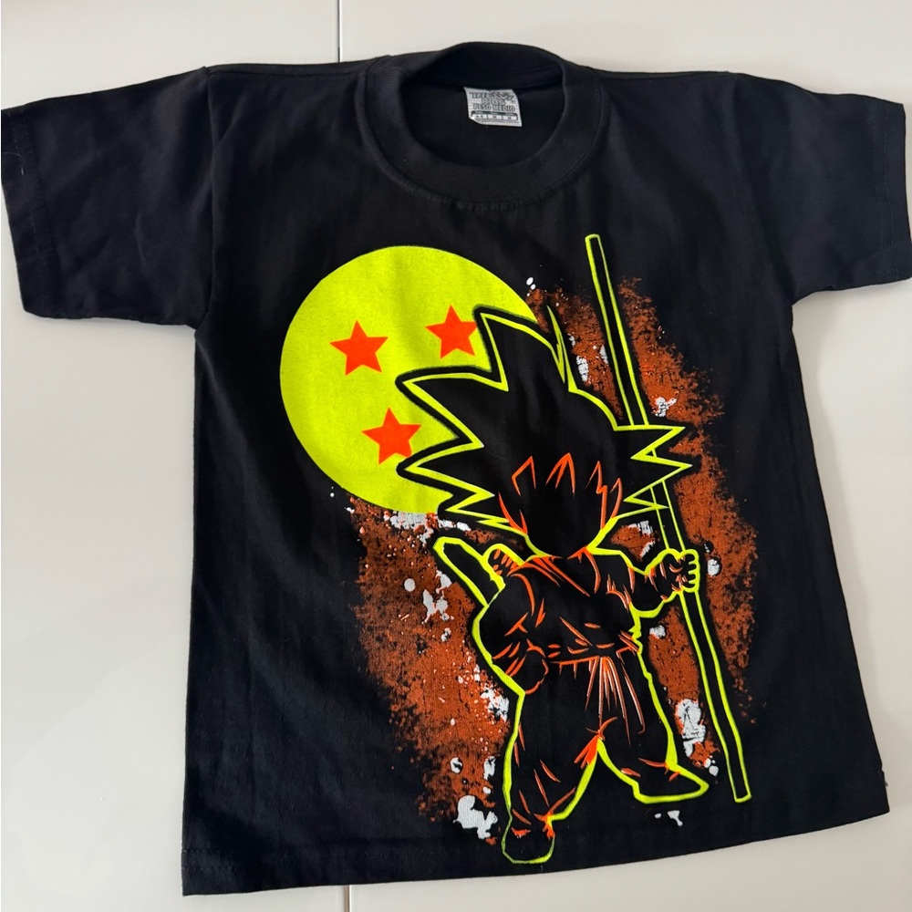 Dragon Ball Z Black T-Shirt with Yellow and Red Design